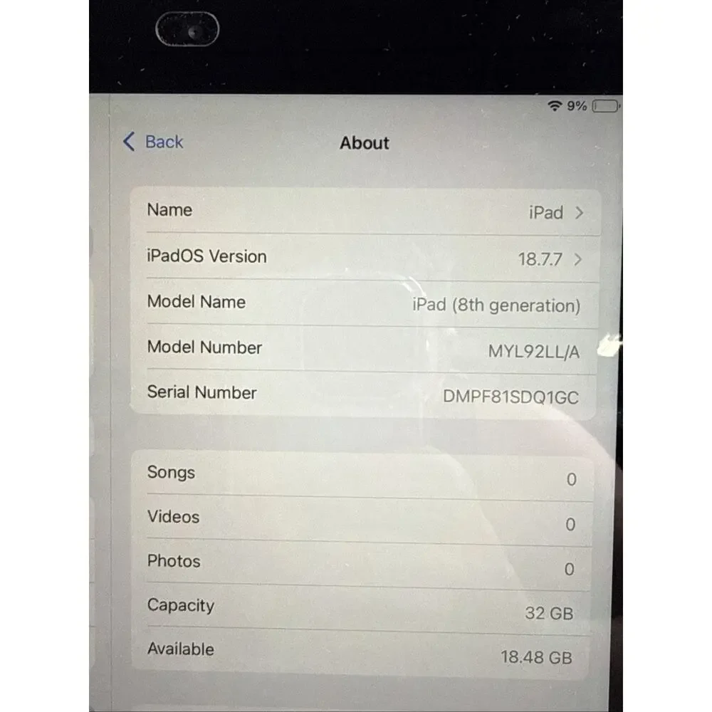APPLE iPad 8th Gen A2270 10.2